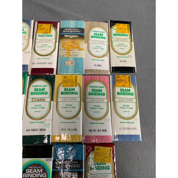 Vintage Assorted Seam Binding Lot - J&P Coats Talon & Wrights - Picture 5 of 8